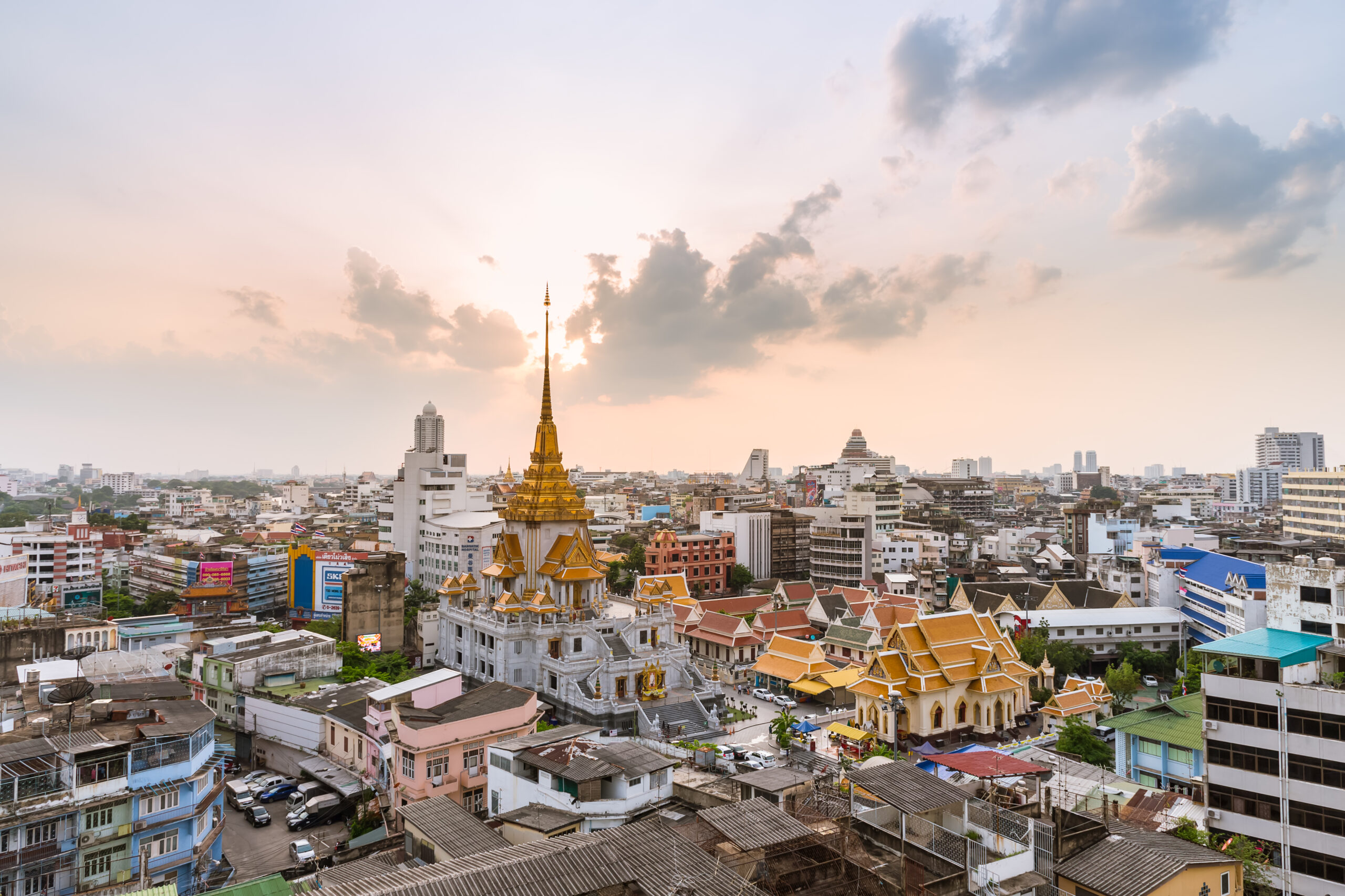Bangkok Thailand: May 21, 2017 - Wat Trimitre, largest golden Buddha sculpture in the world is at this temple.