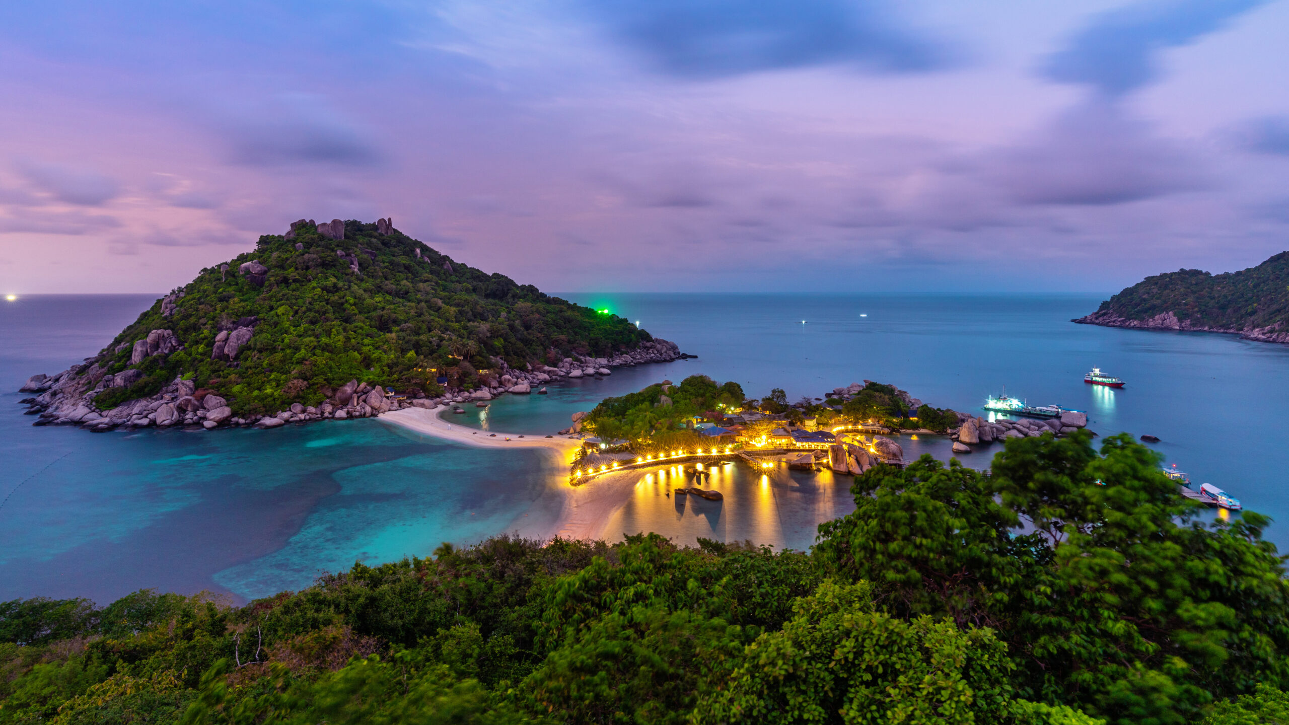Beautiful viewpoint on Koh Nangyuan island, Surat Thani in Thailand.