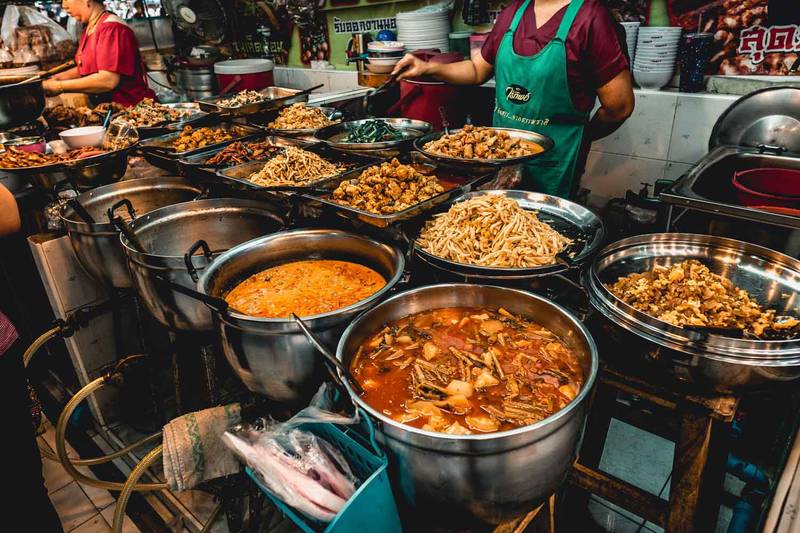comida de rua na Tailândia